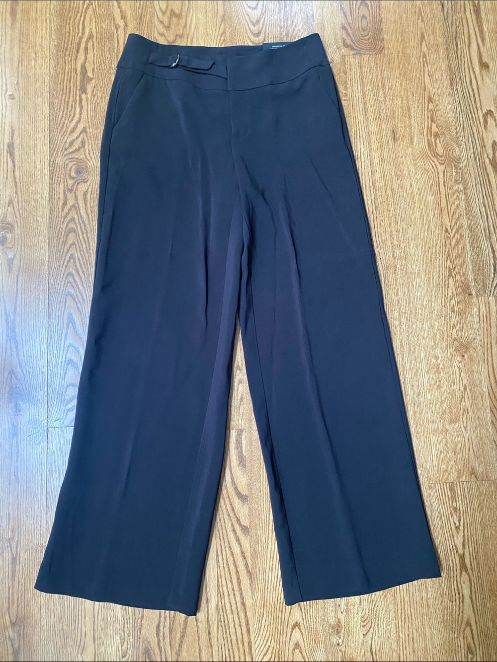 NWT Chico’s size 0 black label wide leg pant quiet luxury dark academia